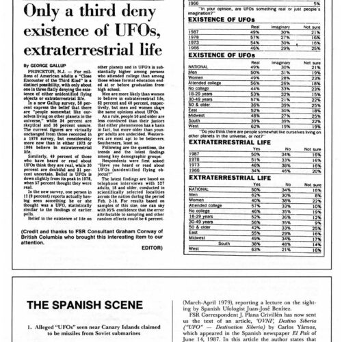 UFOs 1979,Canary Islands,FSR88V33N1 - Imagen 1