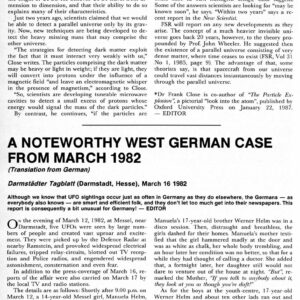 UFOs 1982,sport field,Germany,FSR87V32N3