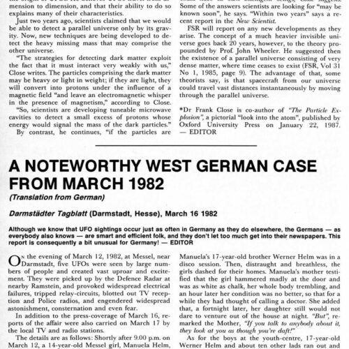 UFOs 1982,sport field,Germany,FSR87V32N3 - Imagen 1