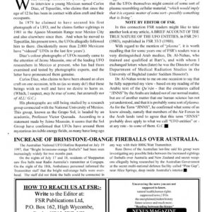 UFOs 1997,Australia,FSR1998V43N4