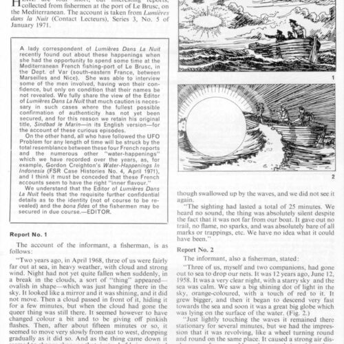 UFOs and Fishermen,1958,1962,1965,1968,FSR-CH 1973 N 14 - Imagen 1