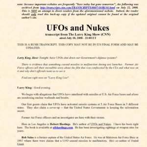 UFOs at Nuke weapons