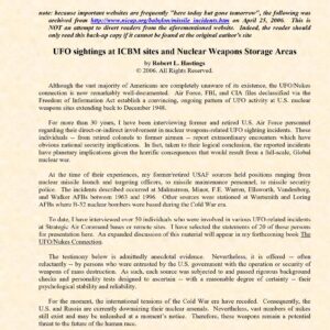UFOs at nuclear storage sites,Hastings