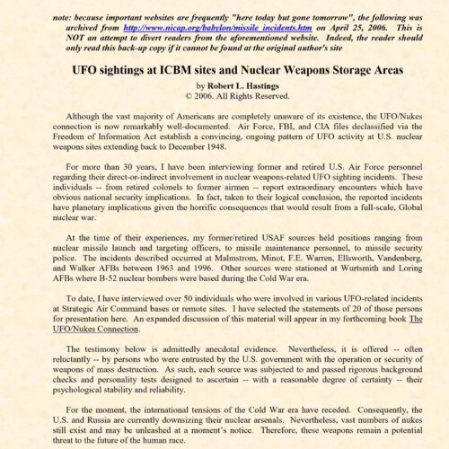 UFOs at nuclear storage sites,Hastings - Imagen 1