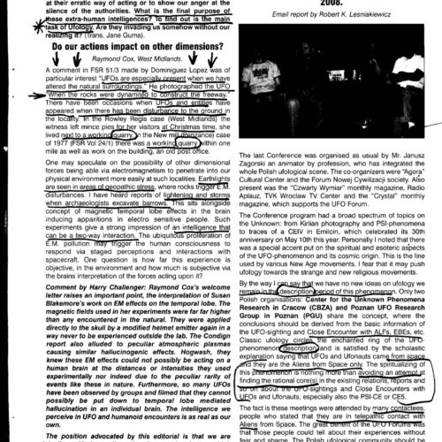 UFOs on earthquakes,FSR2008V53N1 - Imagen 1