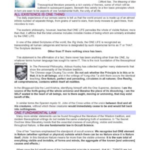 Unity of all things,Theosophy