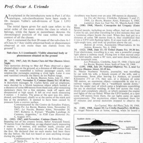 Uriondo,UFOs 1968,gigantic mushrooms,Argentina,FSR-CH 1973 N 13 - Imagen 1