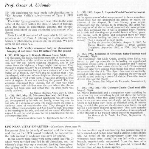Uriondo,UFOs Type-1,1958-1967,Argentina-3,FSR-CH 1973 N 15 - Imagen 1