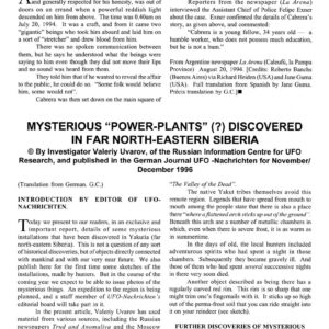 Uvarov,Mysterious Power-Plants,Siberia,FSR1997V42N1