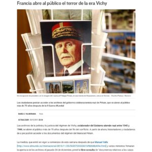 Valderrama,El terror de la era Vichy