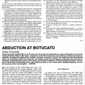 Valerio da Silva,Joao,Contact 1982,Botucatu,Sao Paulo,I.Granchi,FSR84V30N1