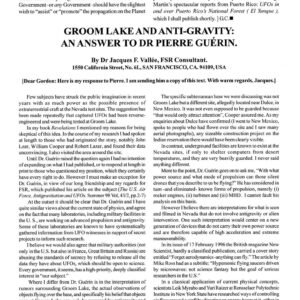 Vallee-Guerin,Groom Lake and anti-gravity,FSR1998V43N3
