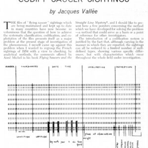 Vallee,Codifyng Saucer Sightings,FSR63V9N5
