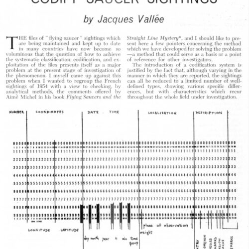 Vallee,Codifyng Saucer Sightings,FSR63V9N5 - Imagen 1
