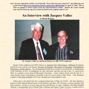 Vallee,Jacques,Interview by Brent Raynes