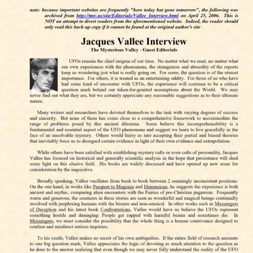 Vallee,Jacques,Interview,TMV - Imagen 1