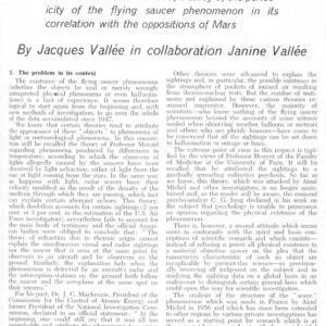 Vallee,Mars and Flying Saucers,FSR62V8N5