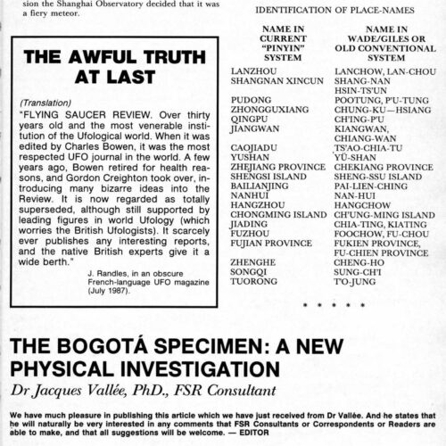 Vallee,Samples from UFOs and proof,FSR87V32N6 - Imagen 1