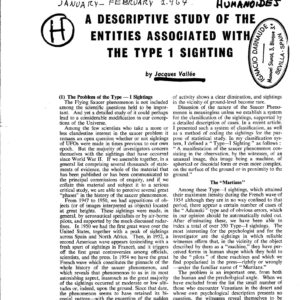 Vallee,Types of UFO Entities