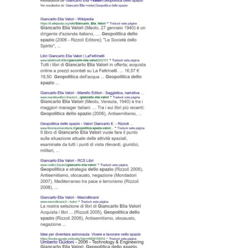 Valori,Giancarlo Elia,Geopolitica dello spazio - Imagen 1