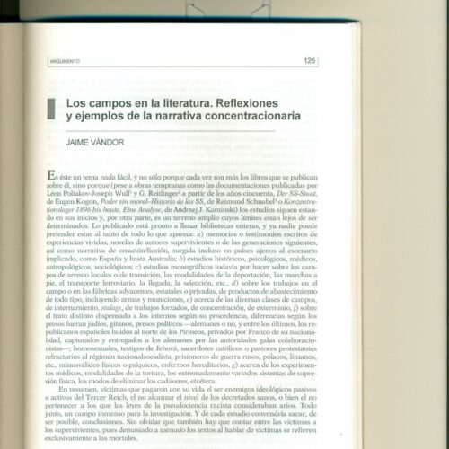 Vandor, Los campos en la literatura - Imagen 1