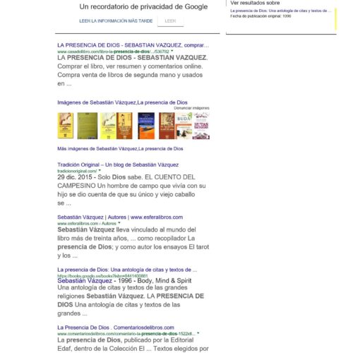 Vazquez,Sebastian,La presencia de Dios - Imagen 1
