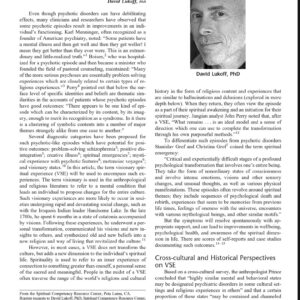 Visionary spiritual experiences,David Lukoff