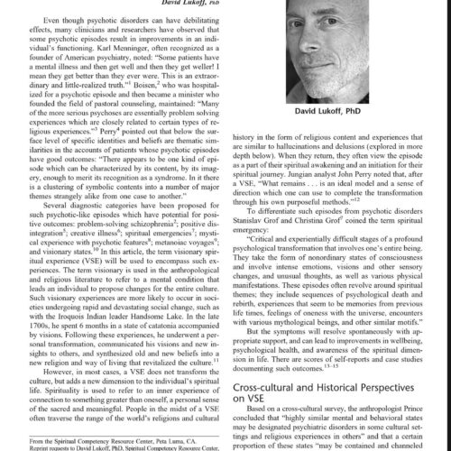 Visionary spiritual experiences,David Lukoff - Imagen 1