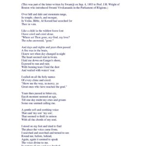 Vivekananda,Quest for God