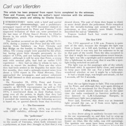 Vlierden,Abduction 1974,Rhodesia,FSR75V21N2 - Imagen 1