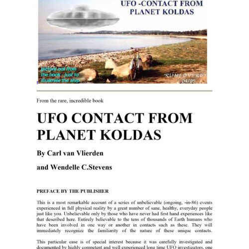 Vlierden,Carl Van,UFO contact from planet Koldas - Imagen 1