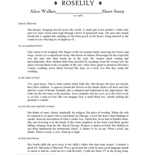 Walker,Alice,Roselily - Imagen 1