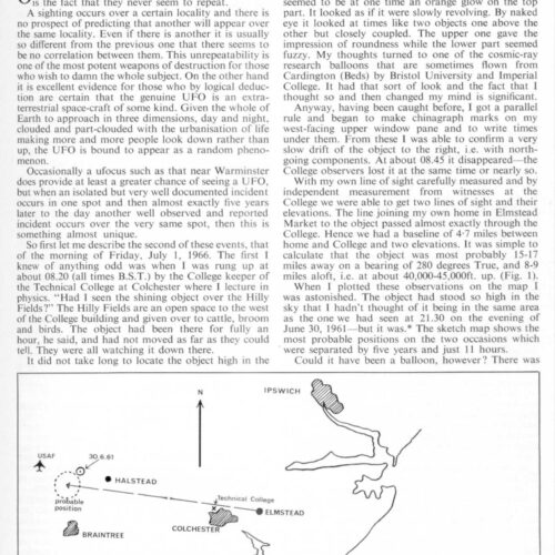 Watts,Repeated UFOs 1966,England,FSR67V13N4 - Imagen 1