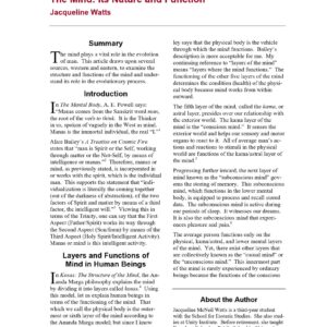Watts,The mind,its nature and functions