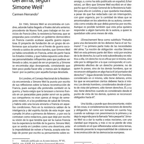 Weil,Las necesidades del alma,C.Herrando - Imagen 1