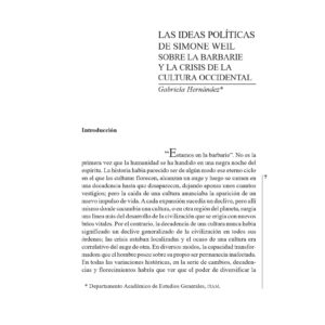 Weil,Sus ideas politicas,Gabriela Hernandez