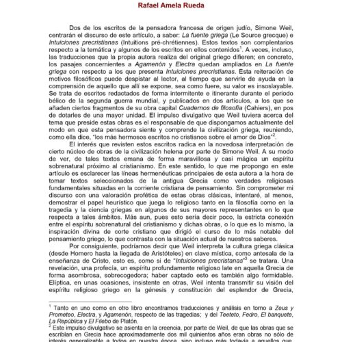 Weil,Tras las huellas de Cristo en la Antigua Grecia,R.A.Rueda - Imagen 1