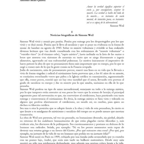 Weil,su anorexia mental,A.Bello Quiroz - Imagen 1