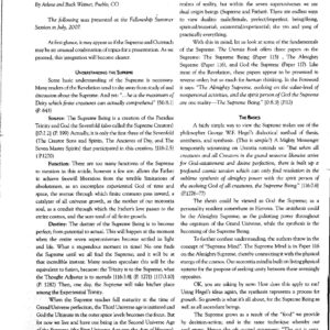 Weimer,The Supreme and Outreach