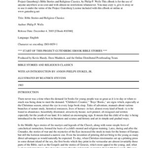 Wells,Philip,Bible stories and religious classics