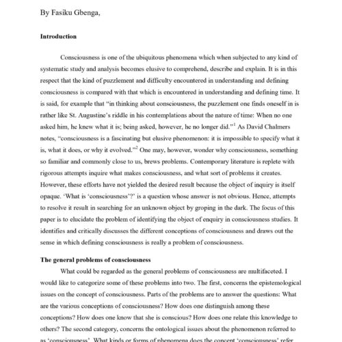 What,then,is consciousness,Fasiku Gbenga - Imagen 1