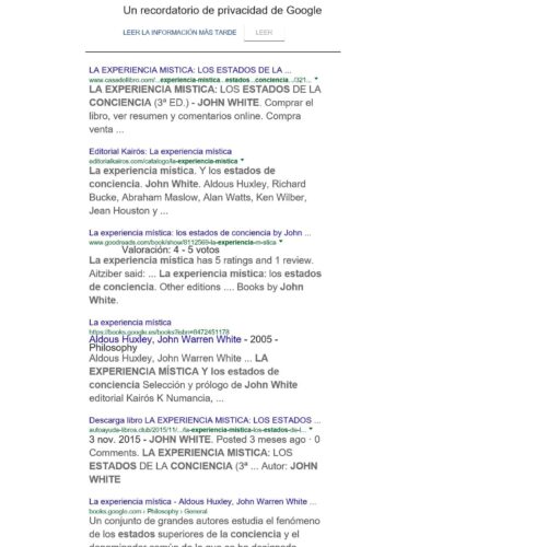 White,John,La experiencia mistica y los estados de conciencia - Imagen 1