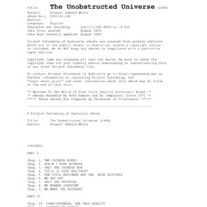 White,The unobstructed universe-3