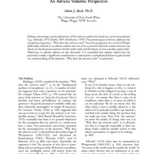Why does the Universe exist,an Advaita Vedantic Perspective,A.J.Rock