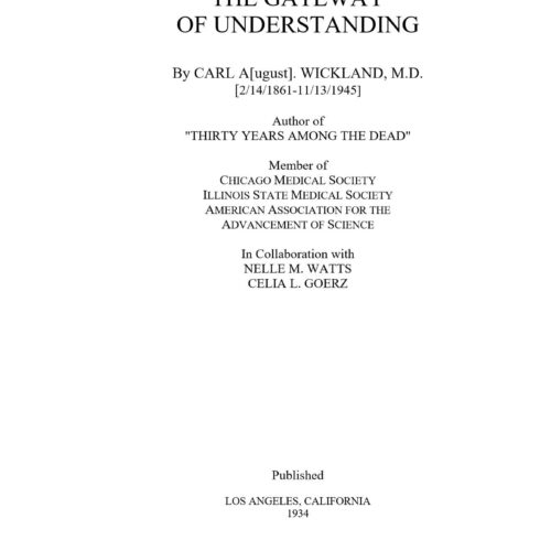 Wickland,Carl A.,Gateway of understanding 1934 - Imagen 1