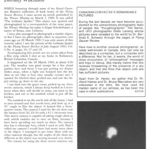 Wilkinson,UFO Photos 1980,Canada,FSR82V28N1