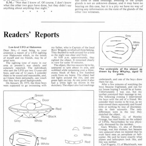 Wilshaw,UFO 1971,Britain,FSR-CH 1972 N 10 - Imagen 1