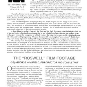Wingfield,Santilli 1947 Roswell Film,FSR1995V40N2