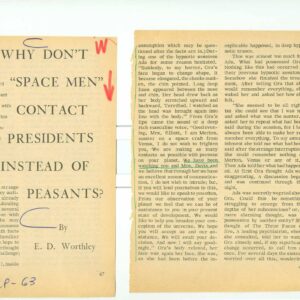 Worthley,Why E.T.do not contact presidents