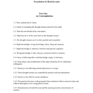 Yoga Sutras of Patanjali,BonGiovonni